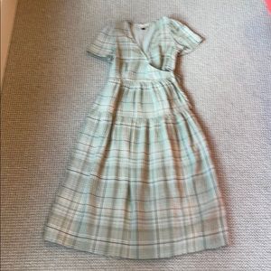 Universal Thread Cotton Plaid Wrap dress